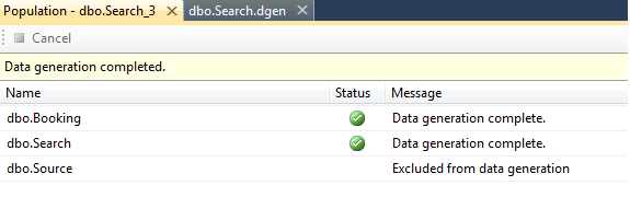 data generation complete